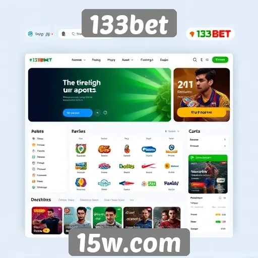 Interface do usuário do site 133bet em destaque